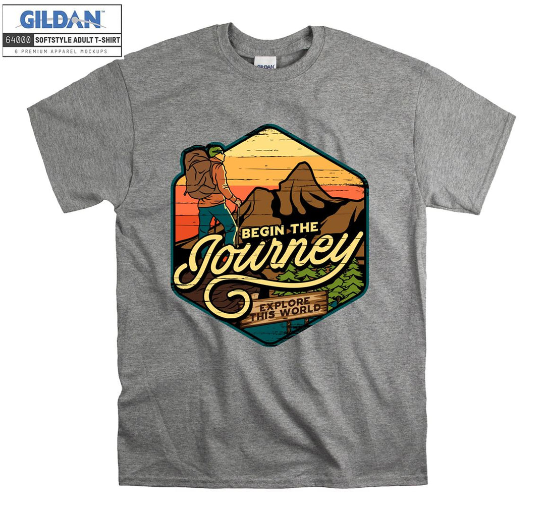 Begin The Journey Camping Man T-shirt