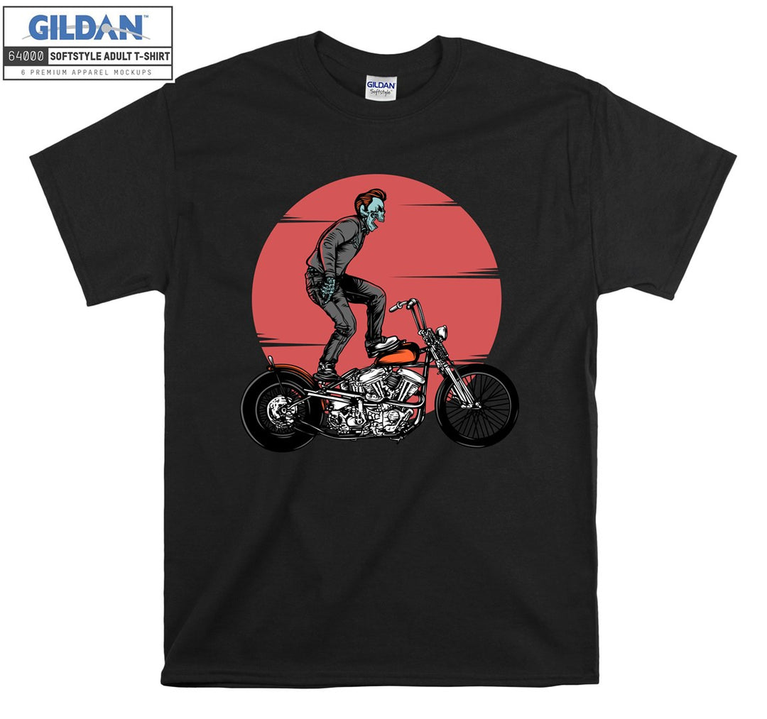 Zombie ride motorcycle figure T-shirt