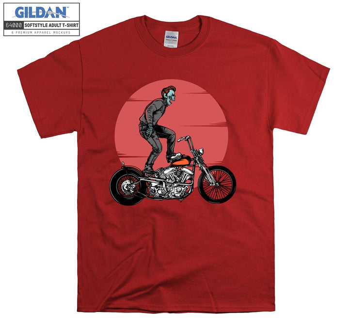 Zombie ride motorcycle figure T-shirt