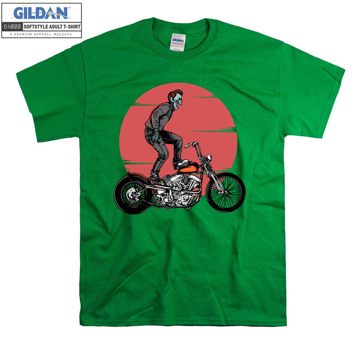 Zombie ride motorcycle figure T-shirt