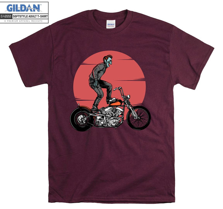 Zombie ride motorcycle figure T-shirt