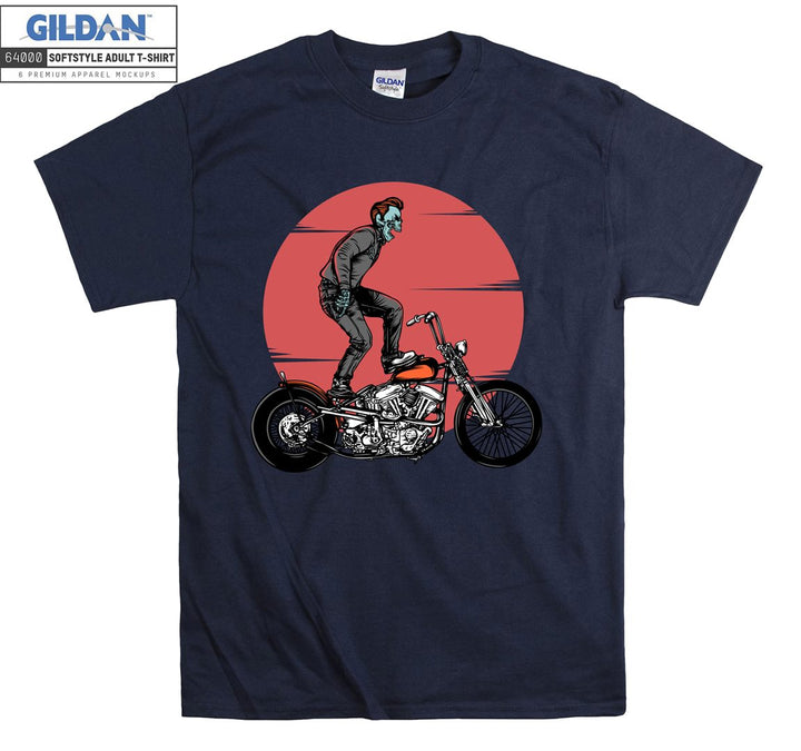 Zombie ride motorcycle figure T-shirt