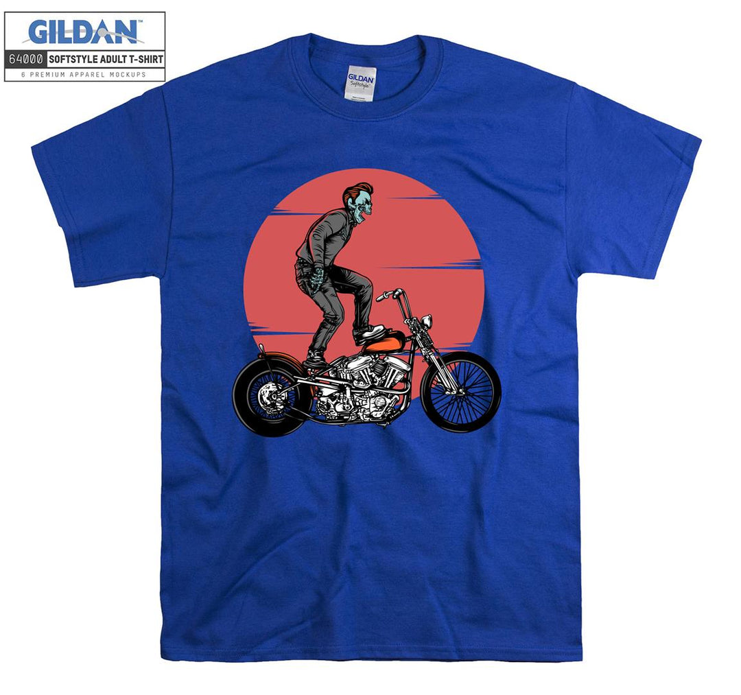 Zombie ride motorcycle figure T-shirt