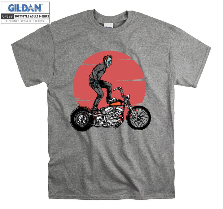 Zombie ride motorcycle figure T-shirt