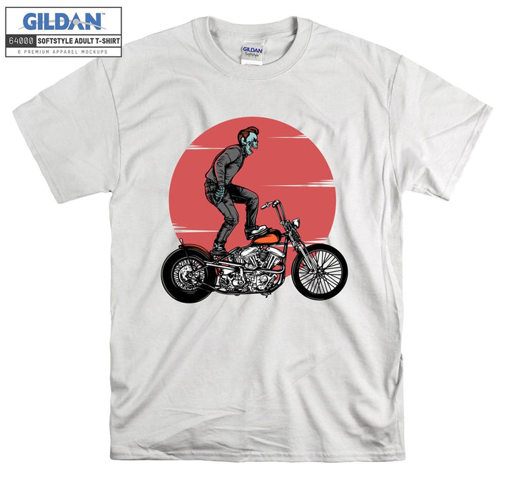 Zombie ride motorcycle figure T-shirt