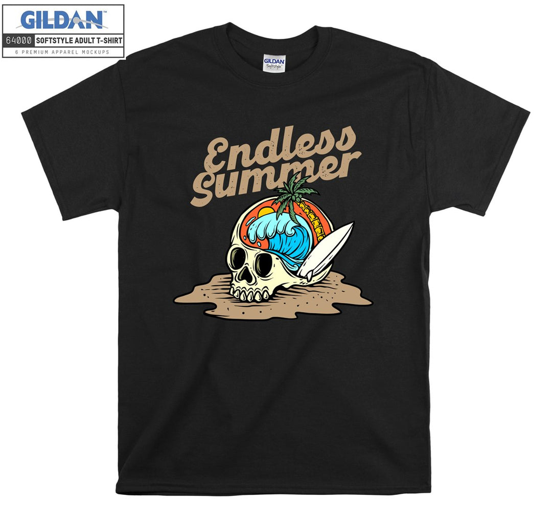 Endless summer skull holiday figure T-shirt