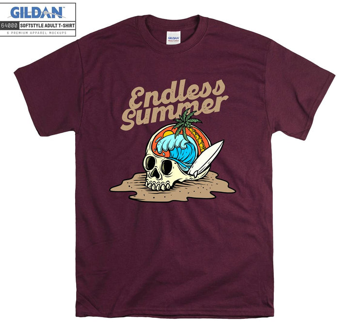 Endless summer skull holiday figure T-shirt