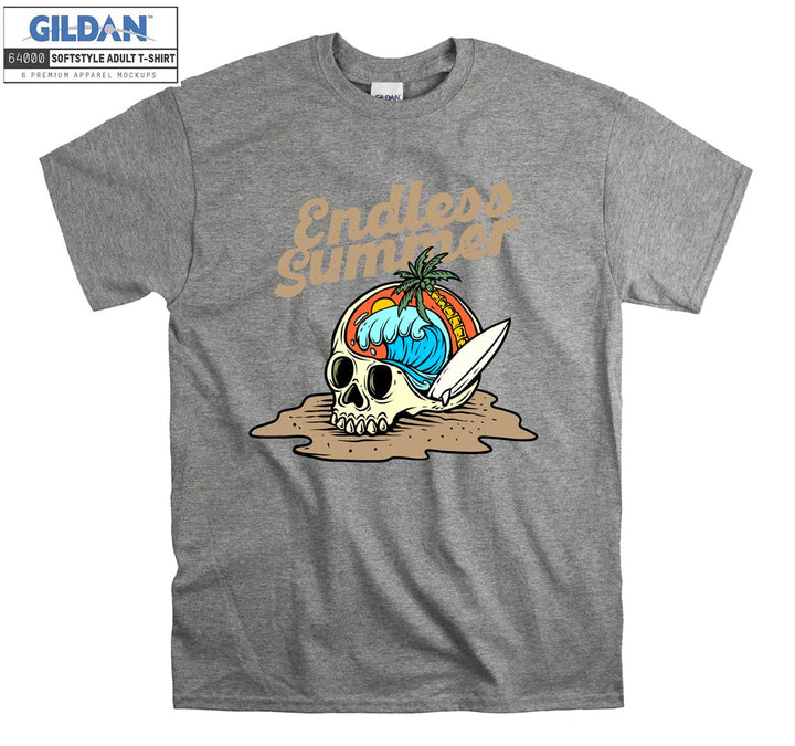 Endless summer skull holiday figure T-shirt