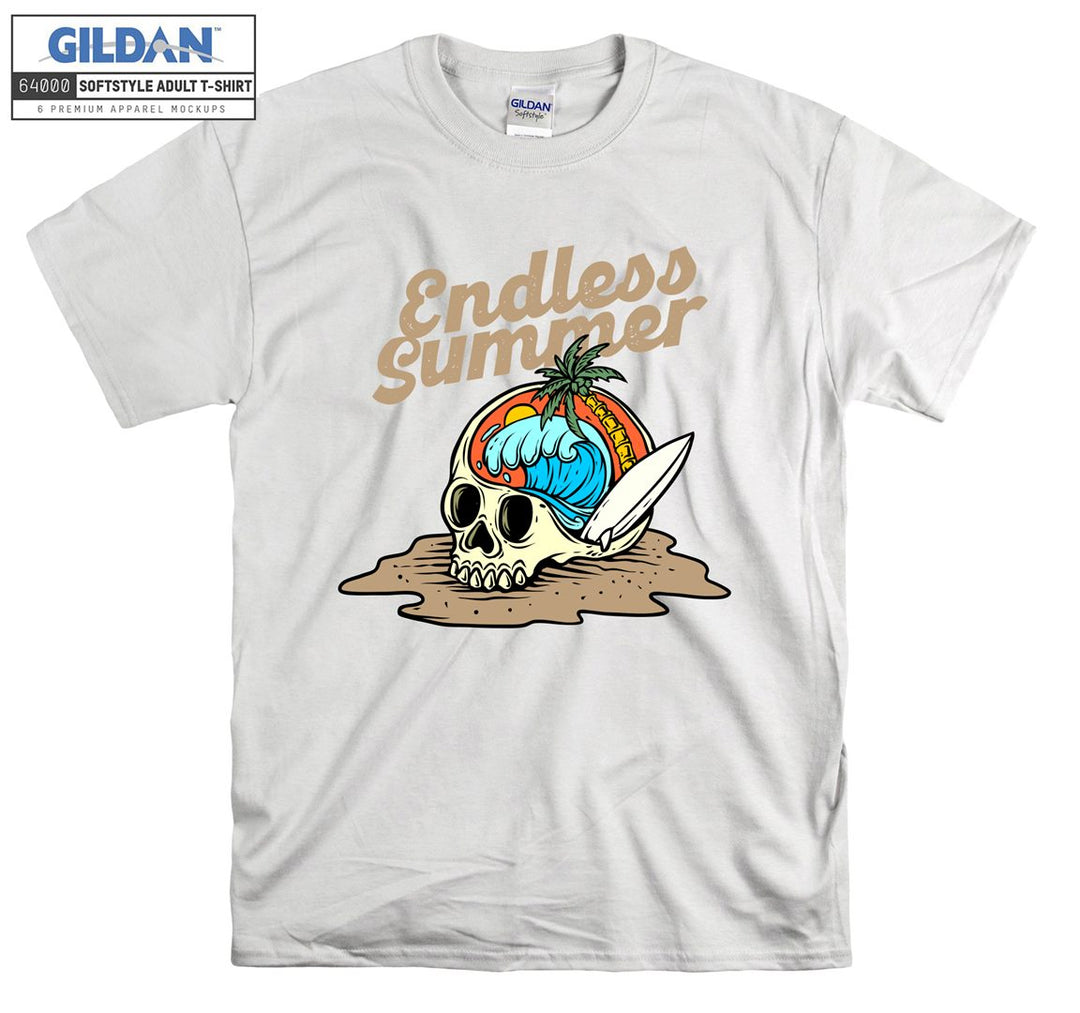 Endless summer skull holiday figure T-shirt