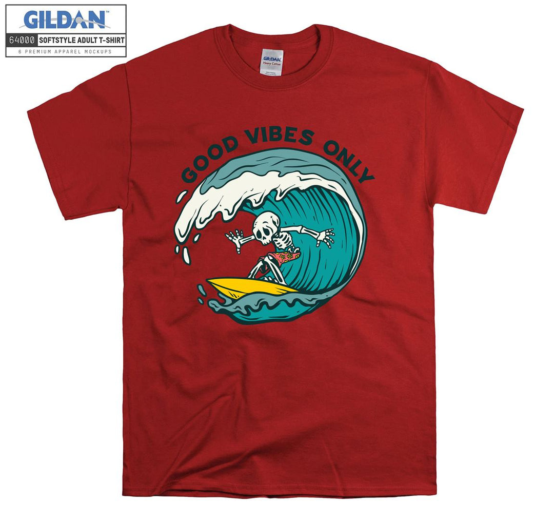 Good vibes only surf figure T-shirt