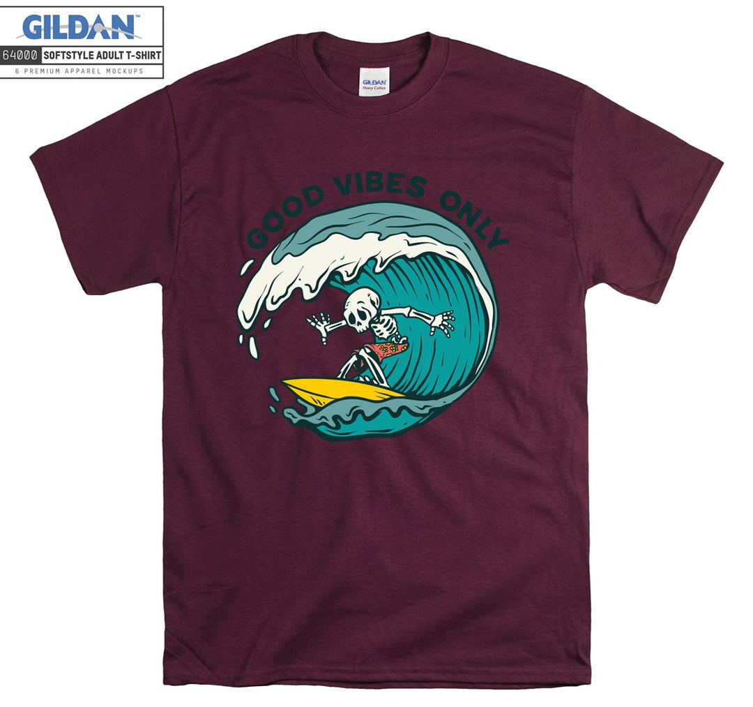 Good vibes only surf figure T-shirt