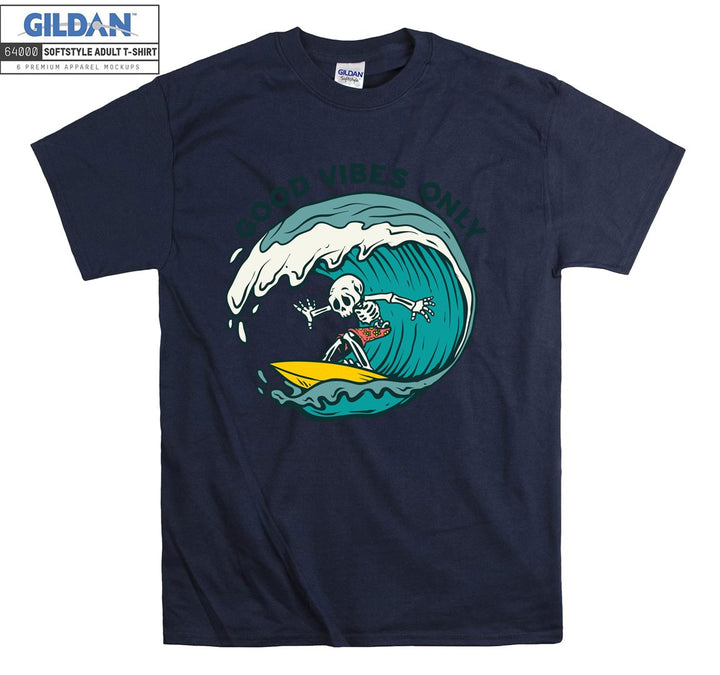 Good vibes only surf figure T-shirt