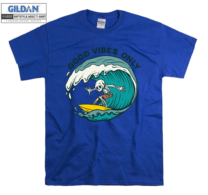 Good vibes only surf figure T-shirt