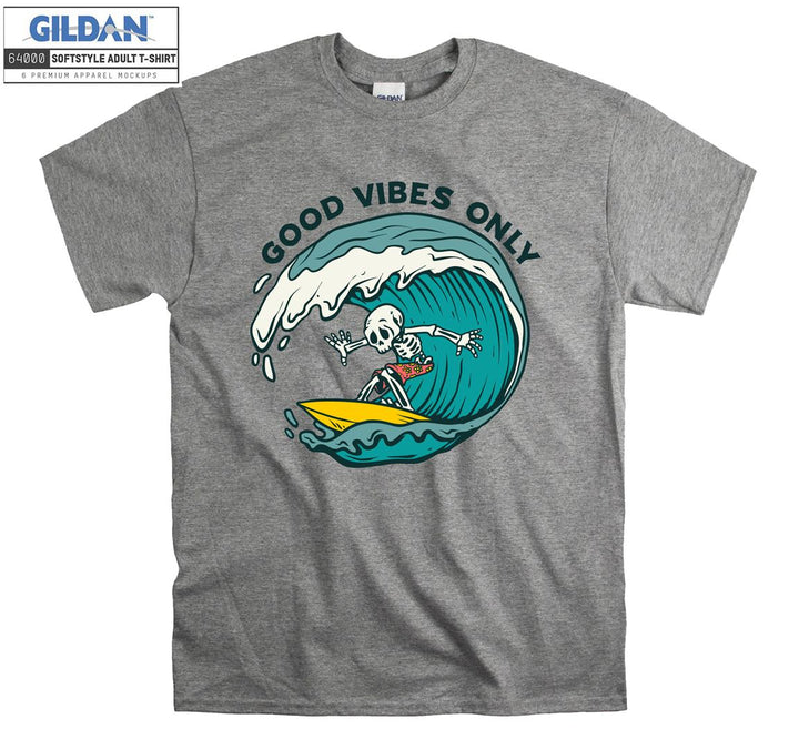 Good vibes only surf figure T-shirt