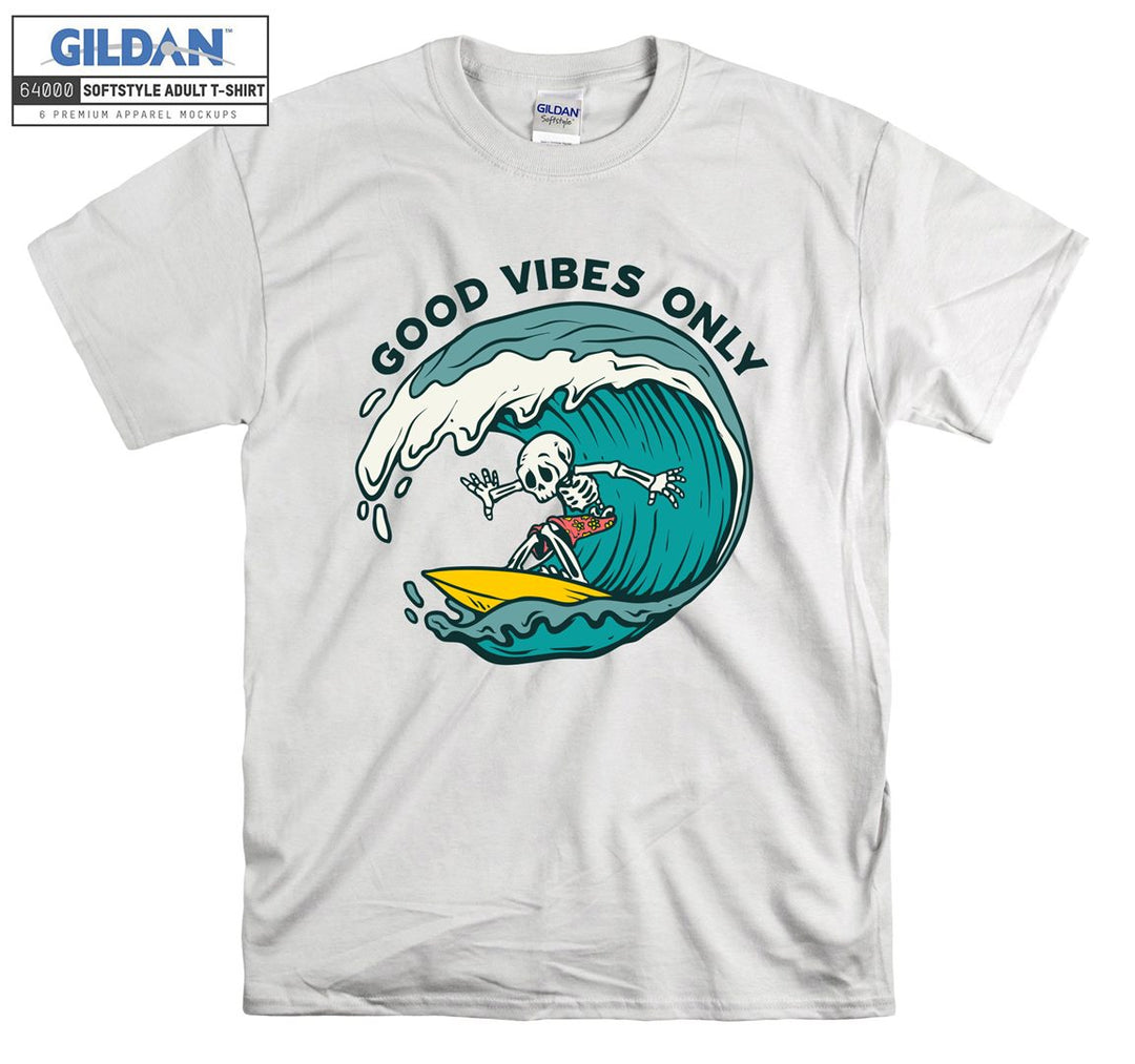 Good vibes only surf figure T-shirt