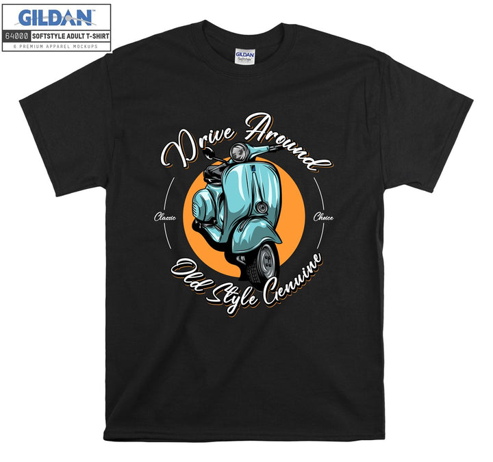 Drive around old style motor figure T-shirt