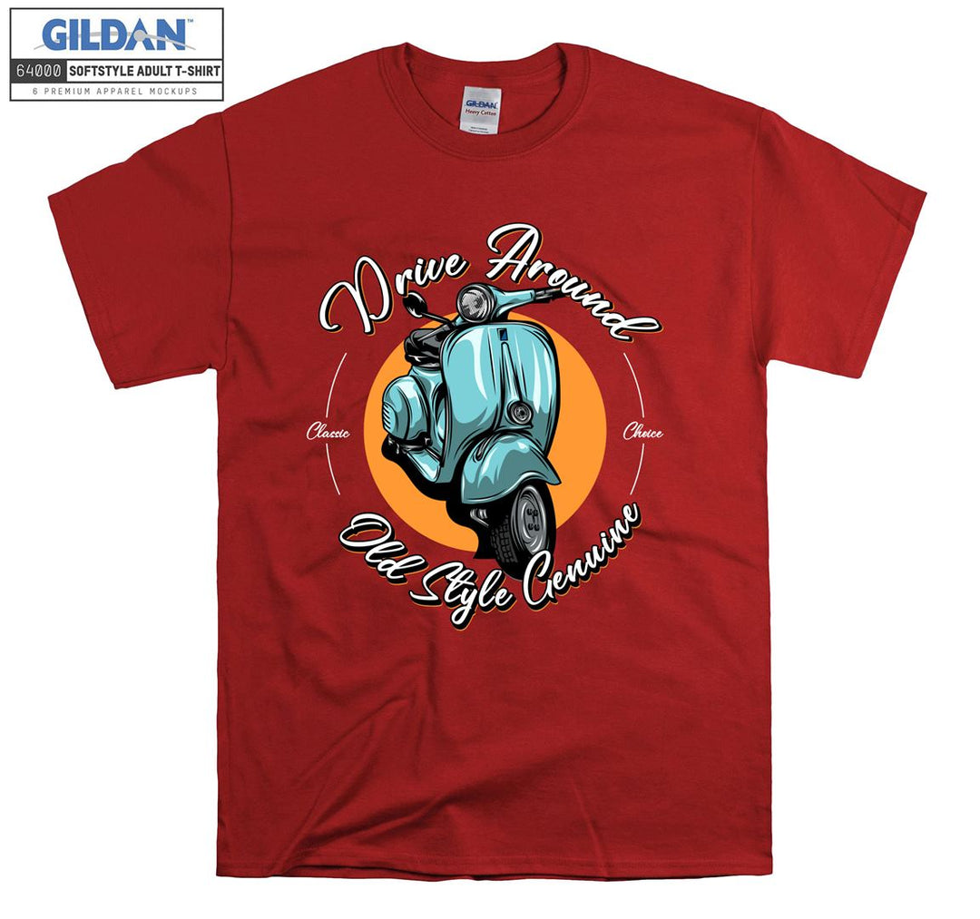 Drive around old style motor figure T-shirt