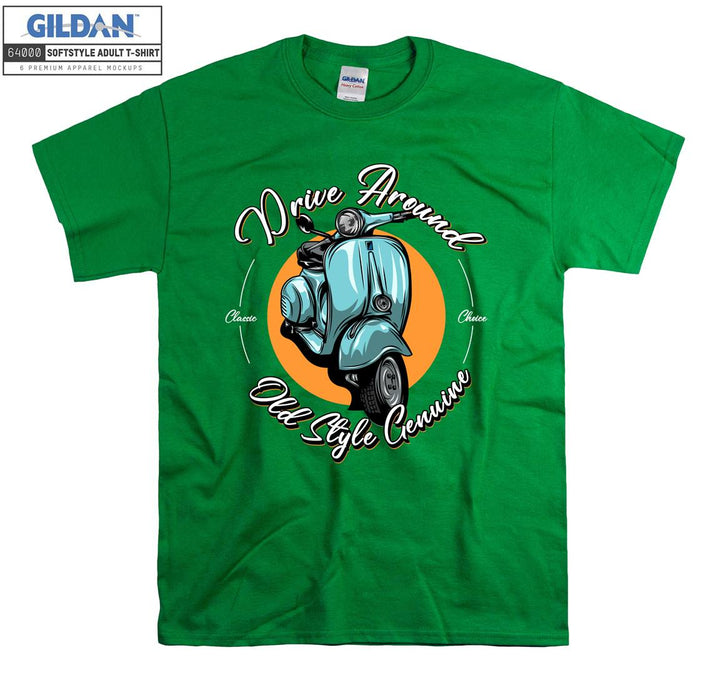 Drive around old style motor figure T-shirt