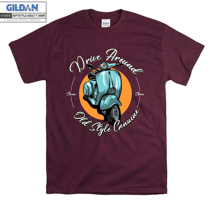 Drive around old style motor figure T-shirt