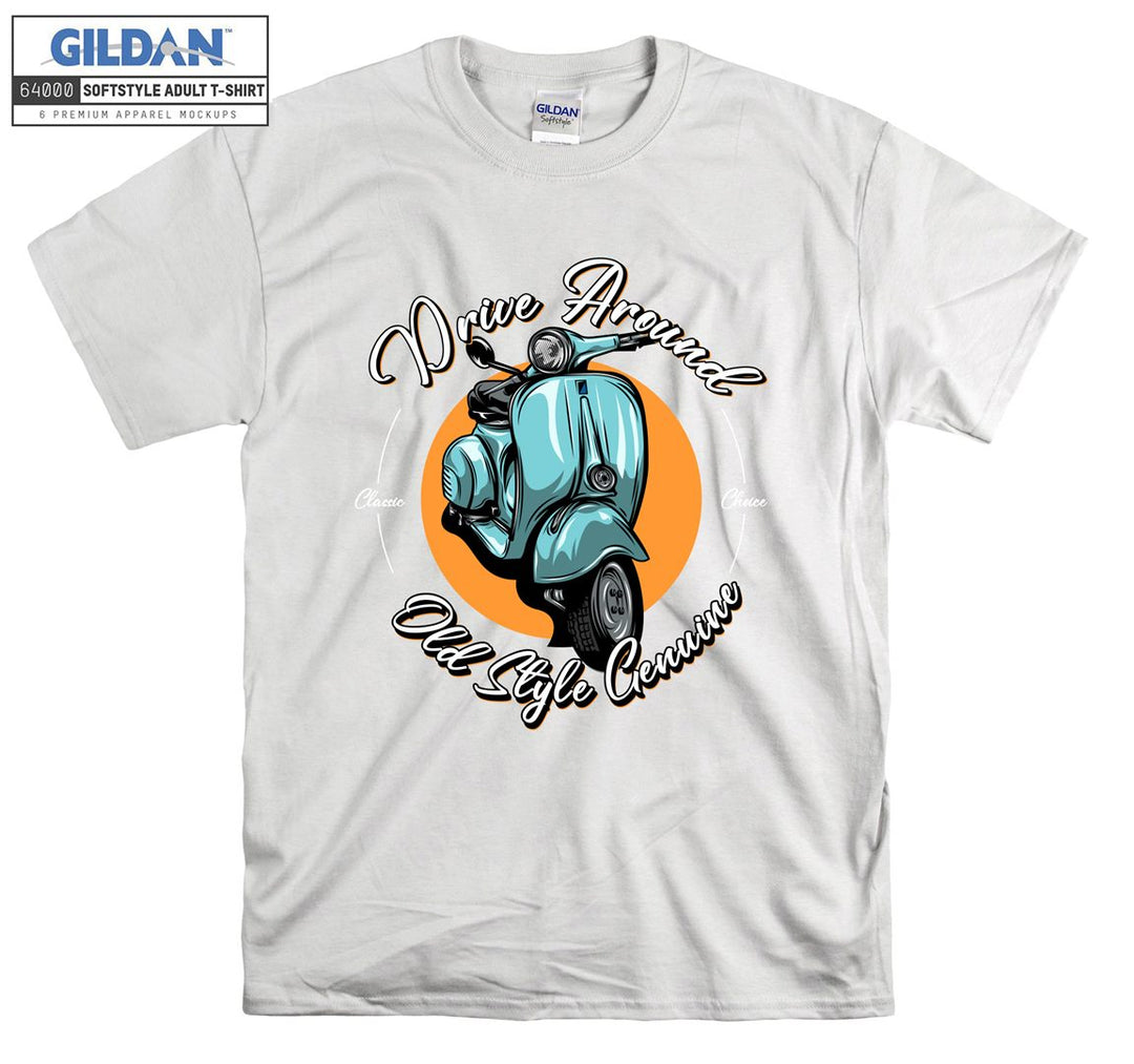 Drive around old style motor figure T-shirt