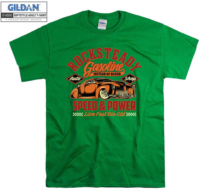 Rocksteady Gasoline Speed Car Figure T-shirt