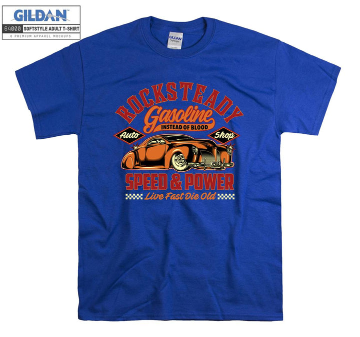 Rocksteady Gasoline Speed Car Figure T-shirt