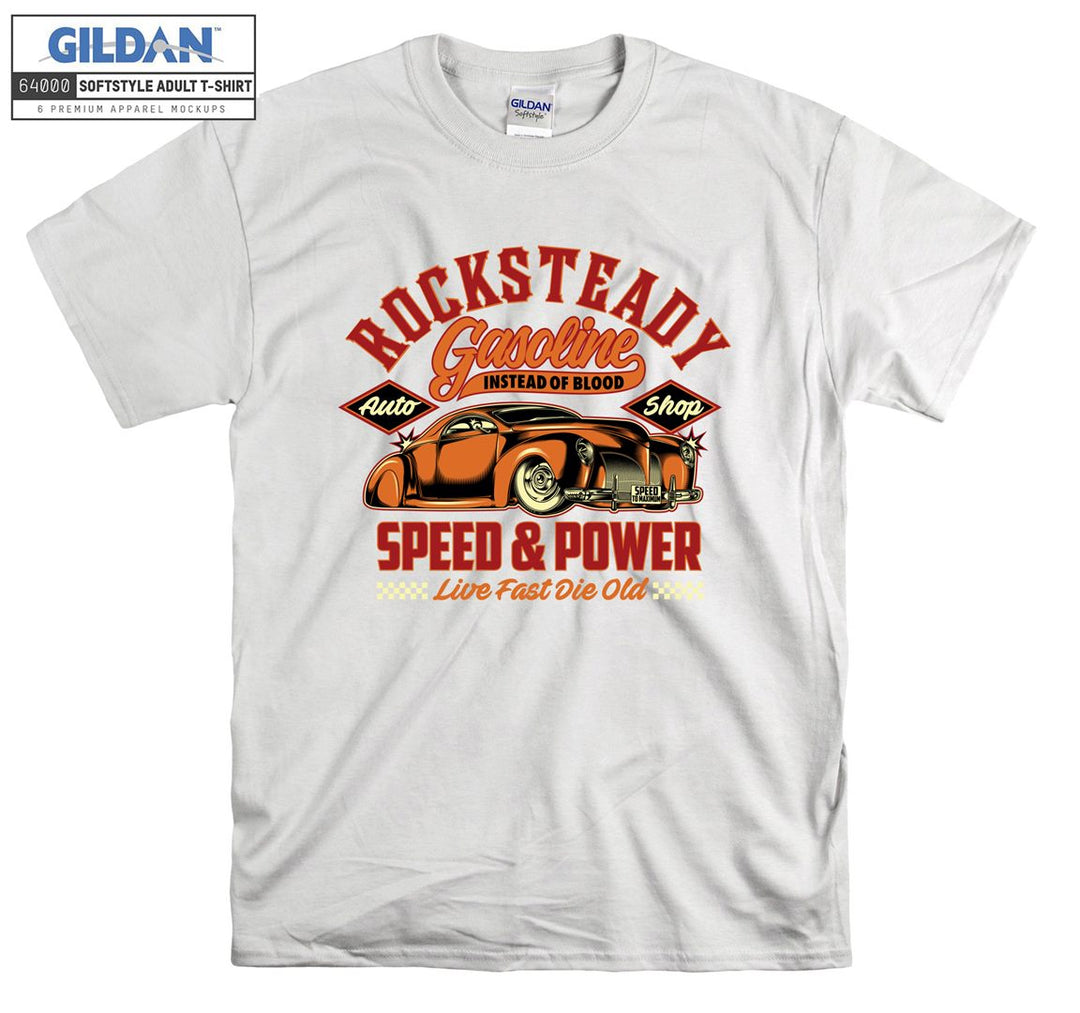 Rocksteady Gasoline Speed Car Figure T-shirt