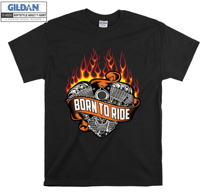 Born to ride logo T-shirt