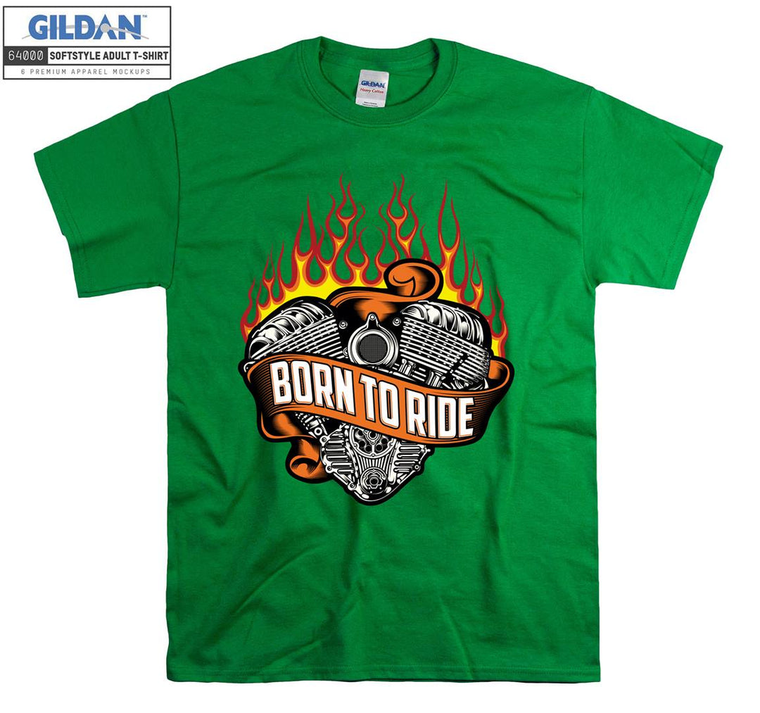 Born to ride logo T-shirt