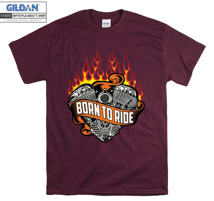 Born to ride logo T-shirt