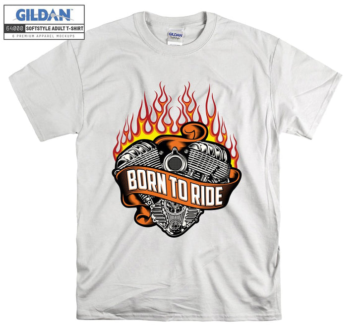 Born to ride logo T-shirt