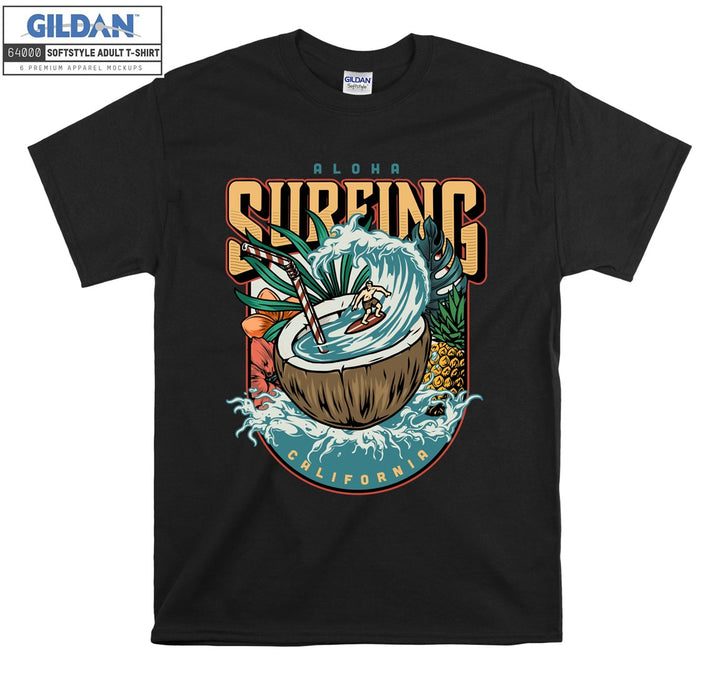 Aloha surfing california logo T-shirt