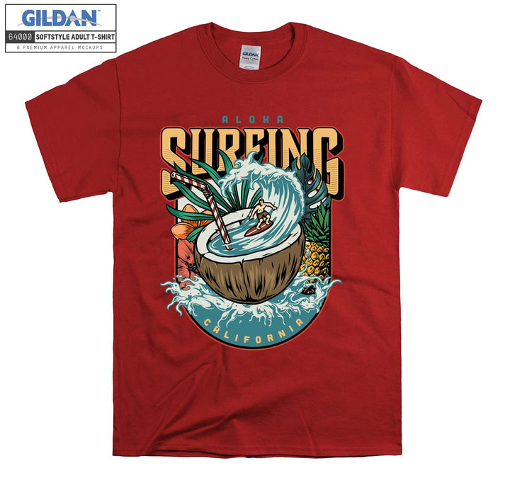 Aloha surfing california logo T-shirt