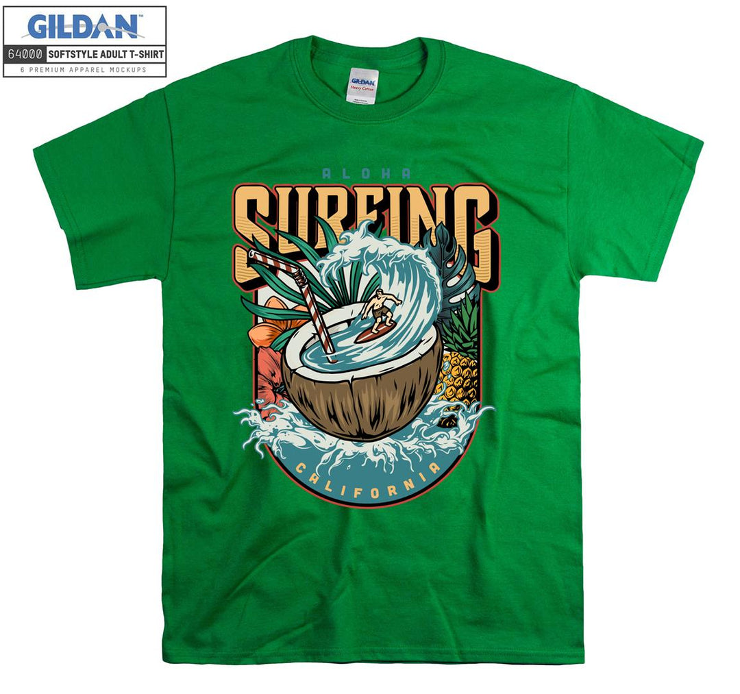 Aloha surfing california logo T-shirt