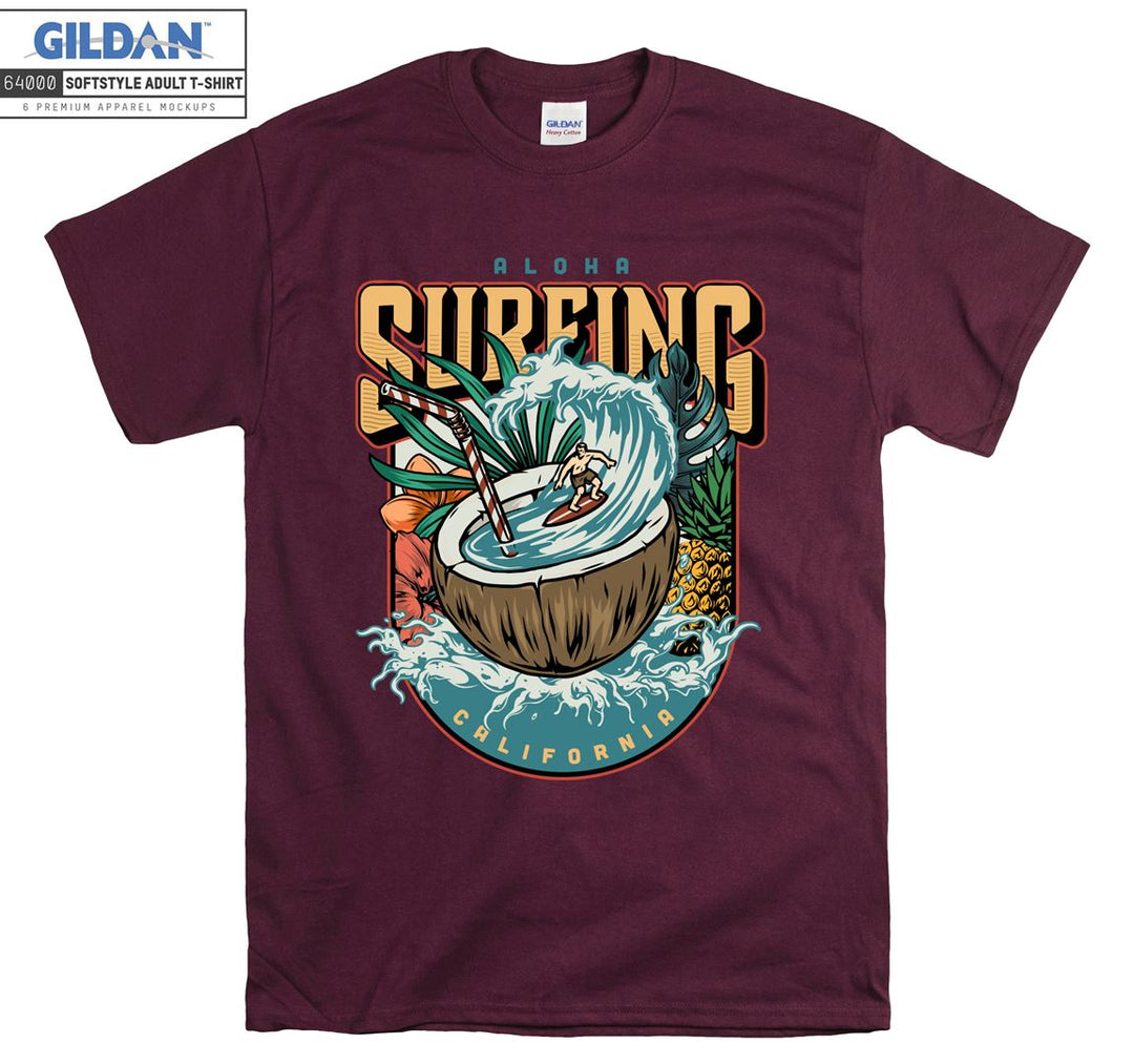 Aloha surfing california logo T-shirt