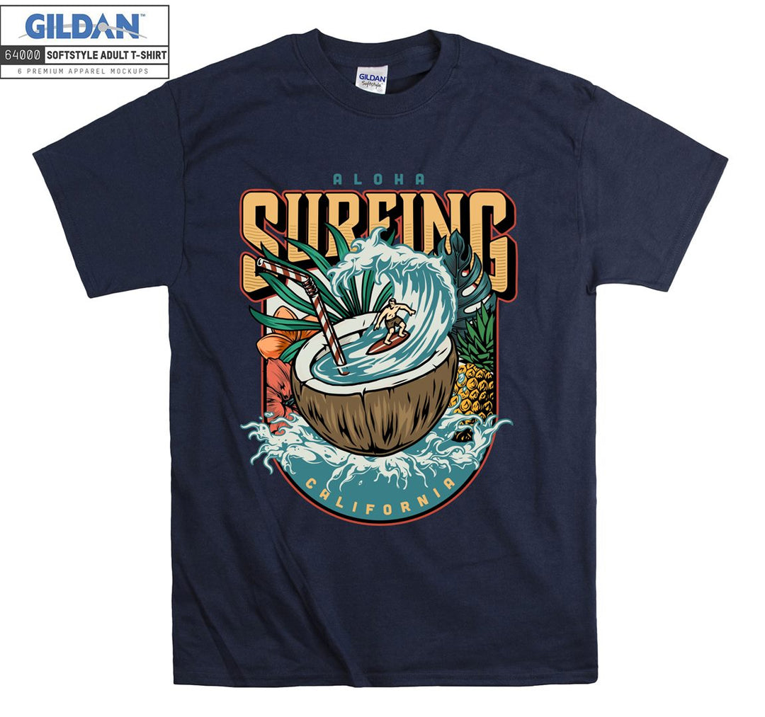 Aloha surfing california logo T-shirt