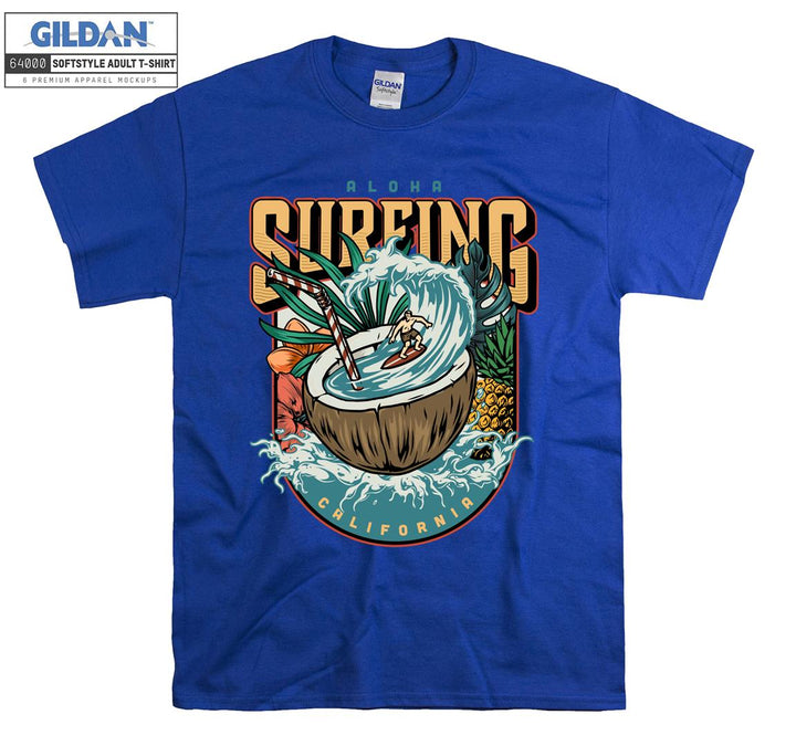 Aloha surfing california logo T-shirt