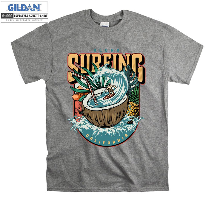 Aloha surfing california logo T-shirt