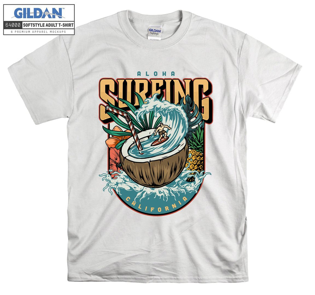 Aloha surfing california logo T-shirt