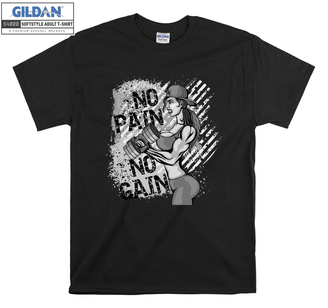 No pain no gain figure T-shirt