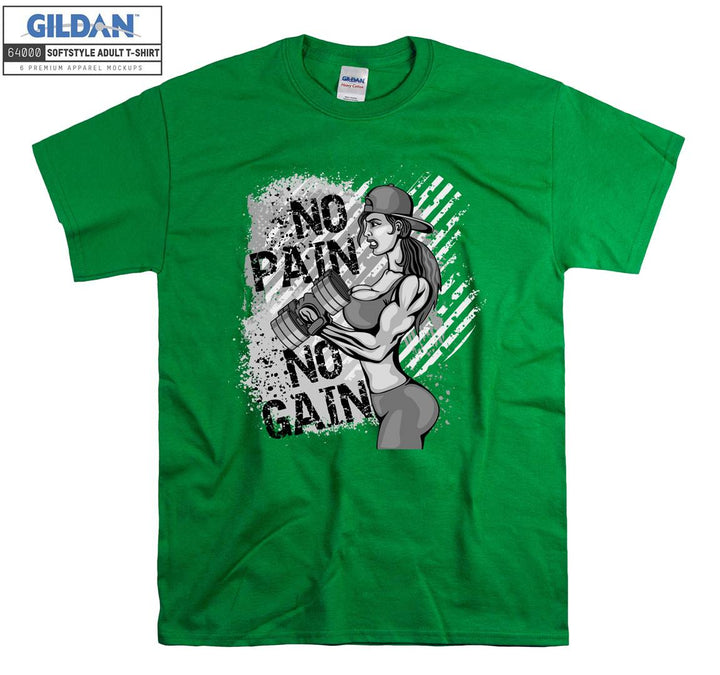 No pain no gain figure T-shirt