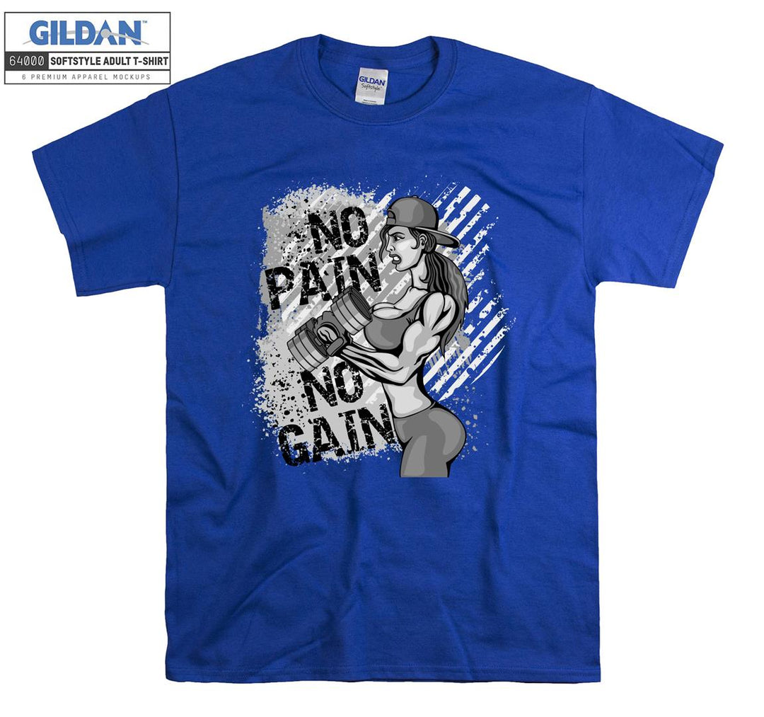 No pain no gain figure T-shirt