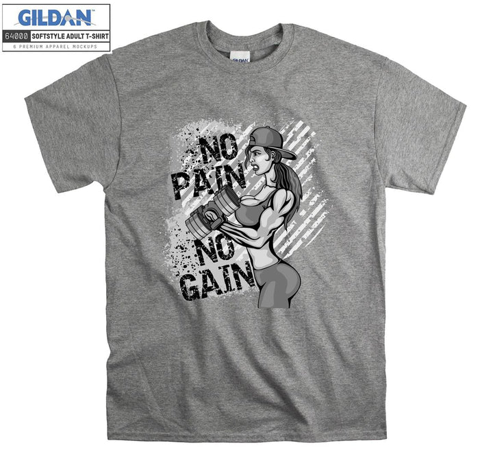 No pain no gain figure T-shirt