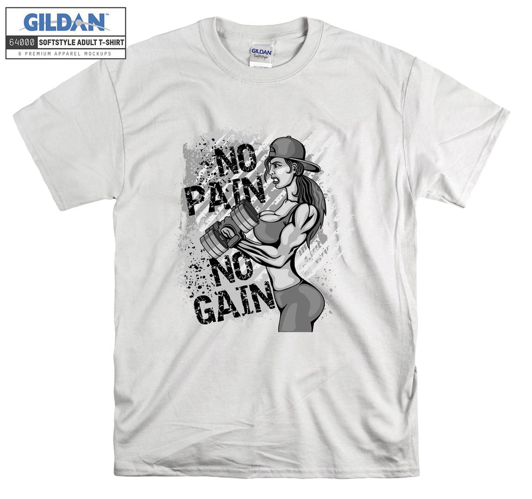 No pain no gain figure T-shirt