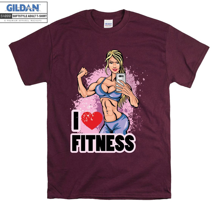 I love figure fitness girl T-shirt