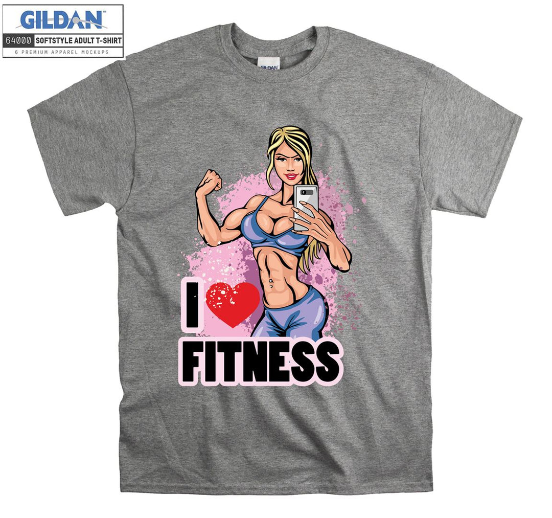 I love figure fitness girl T-shirt