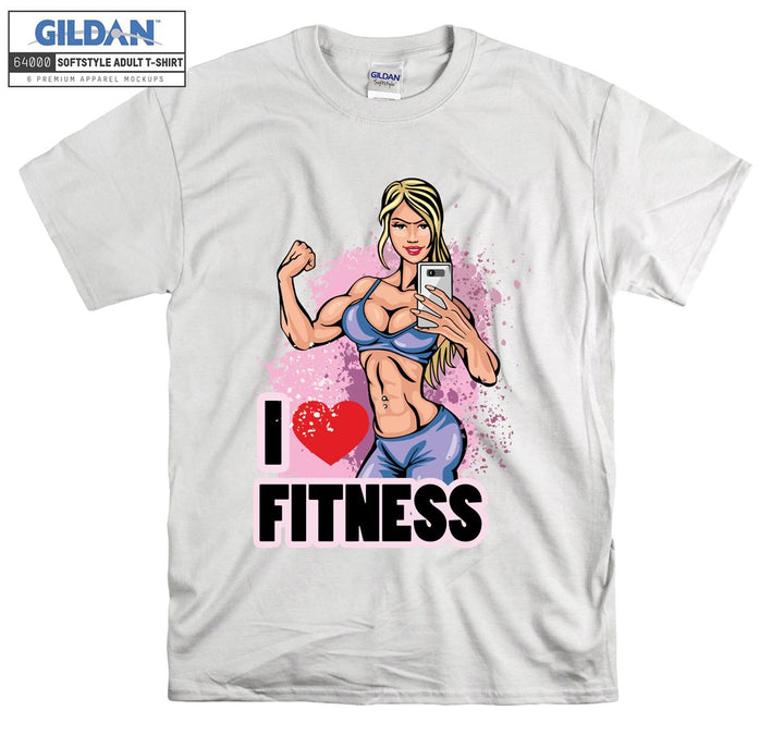 I love figure fitness girl T-shirt