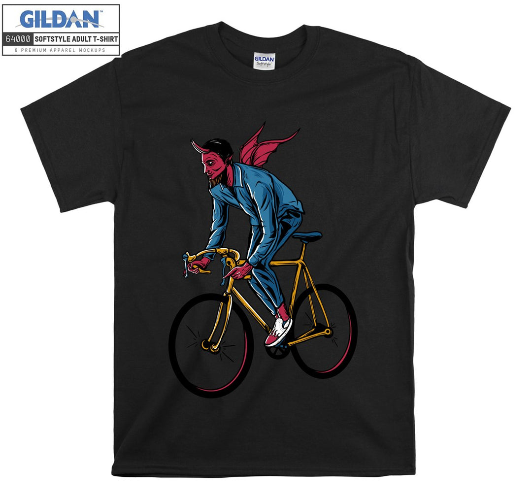 Red evil ride a biycle Figure T-shirt