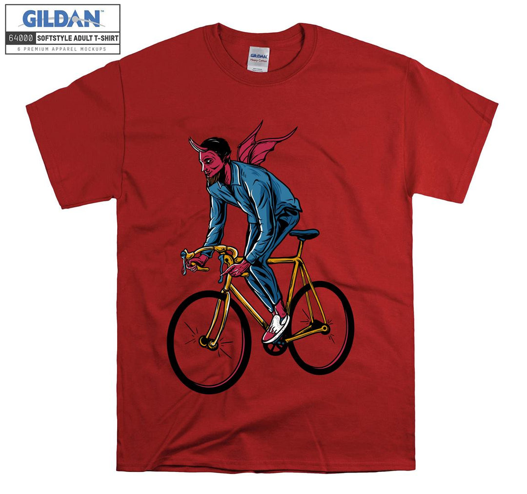 Red evil ride a biycle Figure T-shirt