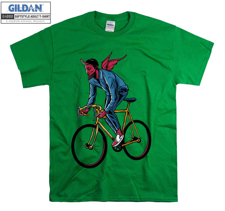 Red evil ride a biycle Figure T-shirt